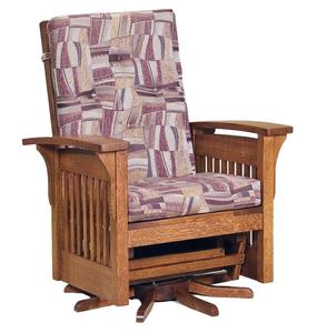 Winthrop Mission Swivel Glider Chair with Bow Arm