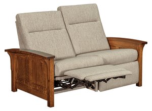 Pritchard Mission Wall Hugger Reclining Loveseat Sofa
