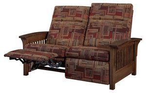 Celista Slat Mission Wall Hugger Recliner Loveseat Sofa