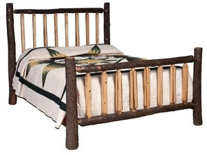 Appalachia Hickory Log Spindle Bed