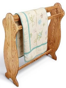 Handcrafted Solid Wood Traditional Quilt Rack