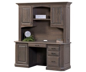 Horizon Credenza Desk with Optional Hutch Top