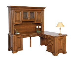 Imperial L-Shaped Corner Desk with Optional Hutch Top