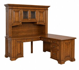 Imperial L-Shaped Corner Desk with Optional Hutch Top