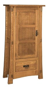 Handcrafted Modesto Mission 1-Door Storage Cabinet