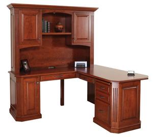 Horizon Corner L-Desk with Optional Hutch Top