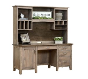 Brilliance Credenza Desk with Optional Hutch Top