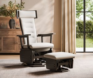 Monson Upholstered Modern Swivel Glider Chair