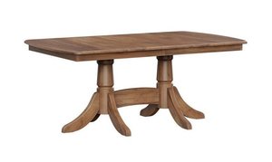 Handcrafted Solid Wood Aurora Double Pedestal Dining Table