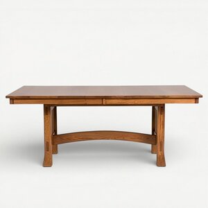 Handcrafted Bennington Mission Trestle Dining Table