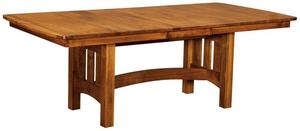 Handcrafted Solid Wood Fairfield Mission Trestle Dining Table