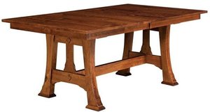 Handcrafted Solid Wood Jackson Trestle Dining Table