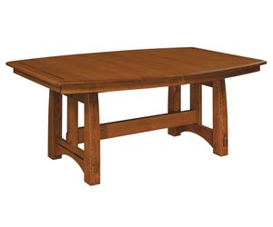 Solid Wood Croghan Mission Trestle Dining Table