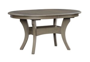 Solid Wood Dorset Oval Pedestal Dining Table with Curved Legs