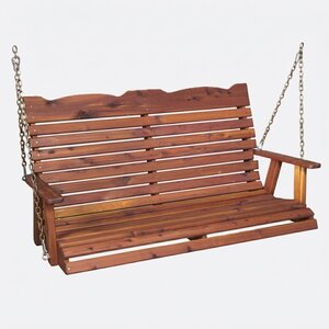 Cedar Wood Straightback Porch Swing