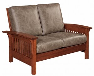 Handcrafted 54" Hill Mission Loveseat Sofa