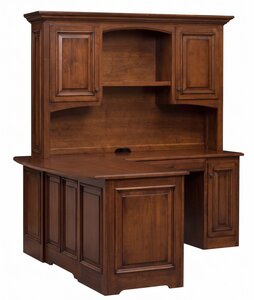 Tuscan Corner L-Shaped Desk with Optional Hutch Top