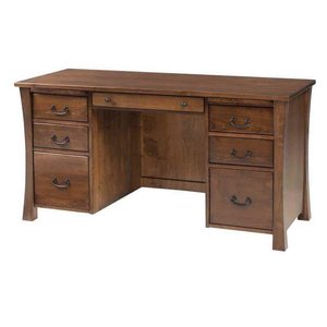 Cedar Creek Credenza Desk with Optional Hutch Top