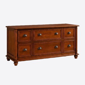 Savile Solid Wood Credenza with File Cabinet and Optional Hutch Top