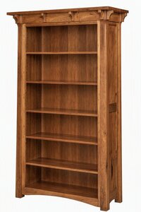 Balmora Mission Solid Wood Bookcase - Choose Height and Option of Doors