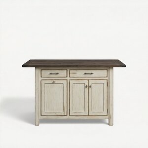 Northwood Mission 48" Solid Wood Kitchen Island With Three Doors