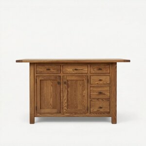Northwood Mission 48" Solid Wood Kitchen Island With Six Drawers