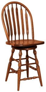 Bent Paddle Windsor Counter and Bar Stool with Swivel