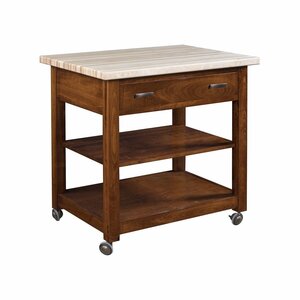 Customizable 33" Open Shelf Kitchen Island
