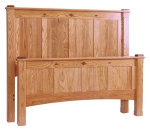 Solid Wood Devonport Mission Panel Bed with Standard Footboard
