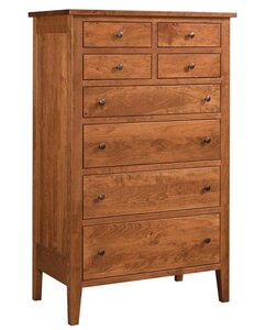Solid Wood Chelsea Hi-Boy Chest of Drawers with Eight Drawers