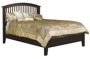 American Made Nadine Solid Wood Bed with Arched Headboard