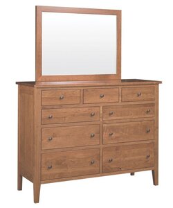 Solid Wood Chelsea Tall 9-Drawer Dresser with Optional Mirror