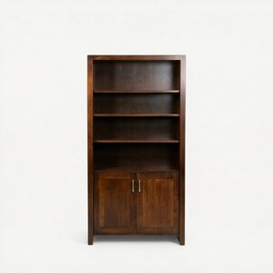Mineola Modern Bookcase with Cabinet Base