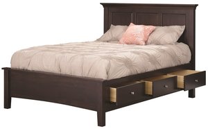 Pothos Hardwood Panel Bed