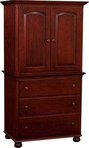Solid Wood Luellen Armoire with Bun Feet