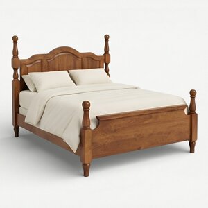 Tidewell Four Poster Hardwood Bed