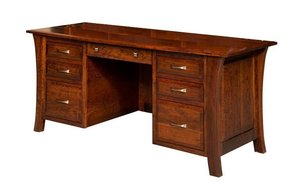 Nina Executive Desk with Optional Power Lift Top or Hutch