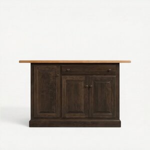 Amish Bay Traditions 48" Solid Wood Kitchen Island with Drawer Options