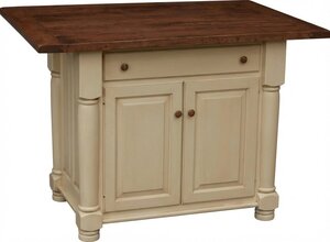 Amish Solid Wood Rosemary French Farmhouse 38" Kitchen Island