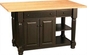 Amish Solid Wood Rosemary French Farmhouse Kitchen Island