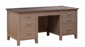 Handcrafted Brilliance 66" Hardwood Executive Desk
