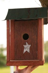Handcrafted Rustic Wood Bird House with Front Porch