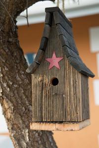 Handcrafted Rustic Wood Tall Wren Birdhouse