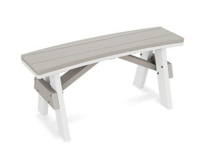 40" Curved Poly Garden Bench