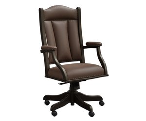 Upholstered Executive Swivel Office Chair with Casters