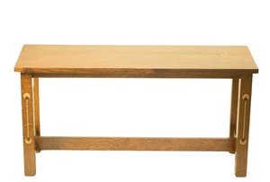 Renwick Backless Bench with Inlay