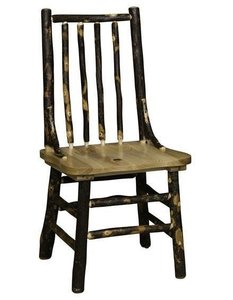 Rustic Hickory Log Spindle Back Side Chair
