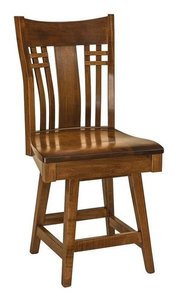 Mountain Creek Solid Wood Swivel Counter and Bar Stool