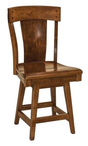 Saltville Solid Wood Swivel Counter and Bar Stool