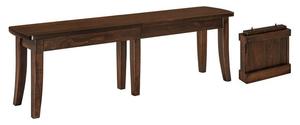 Handcrafted Solid Wood Luca Backless Dining Bench